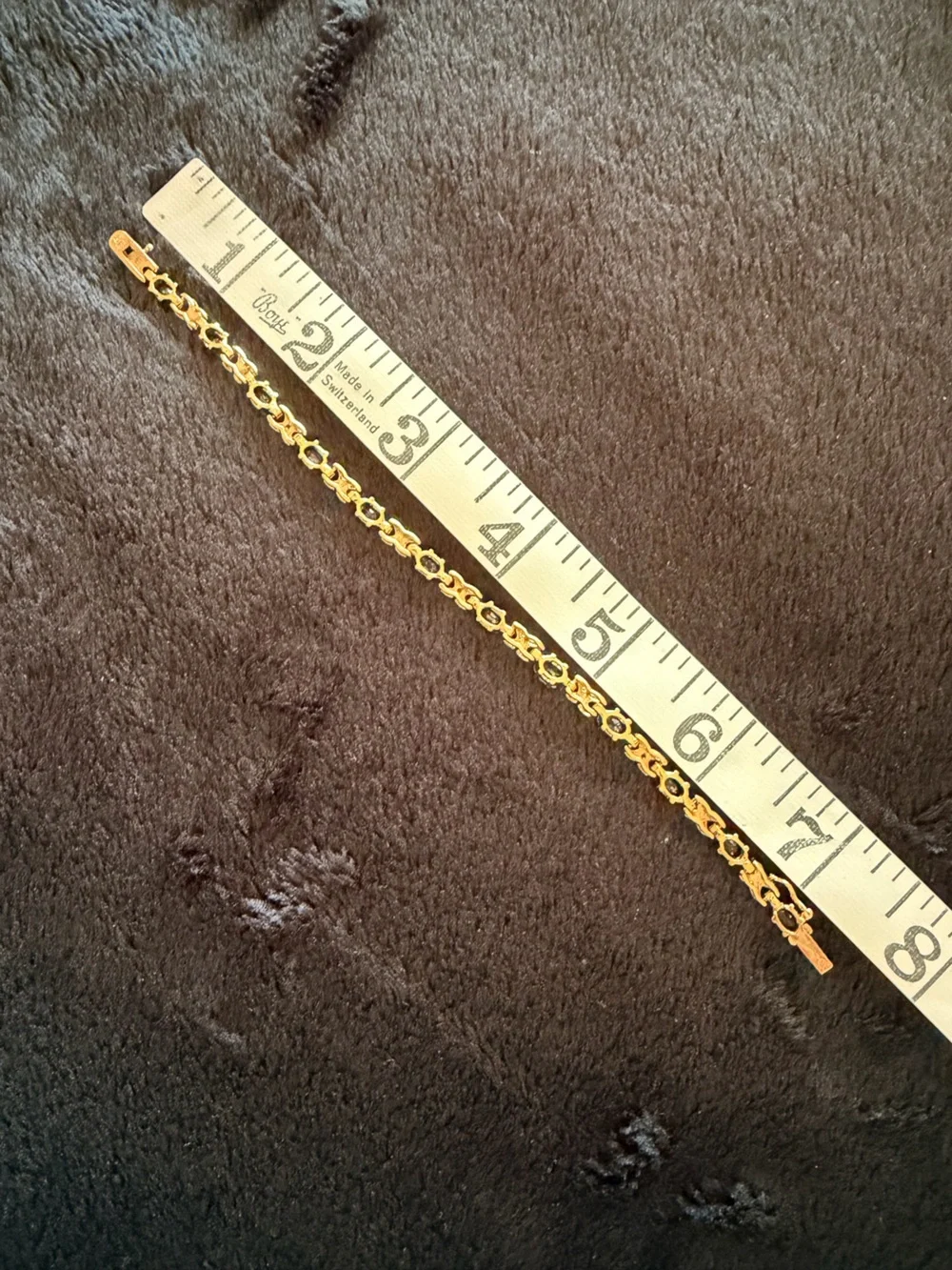 Saphire and diamonds vintage gold bracelet, authentic